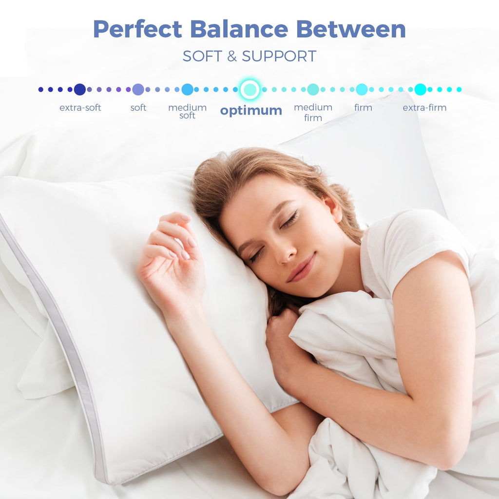 Fluffy Shredded Bed Pillows King Size Set of 2, Luxury Hotel Quality,Fluffy and Supportive Gusseted Bed Pillows for Side, Back, or St... - Orthopedic Shredded Foam Bed Pillow Set Detail