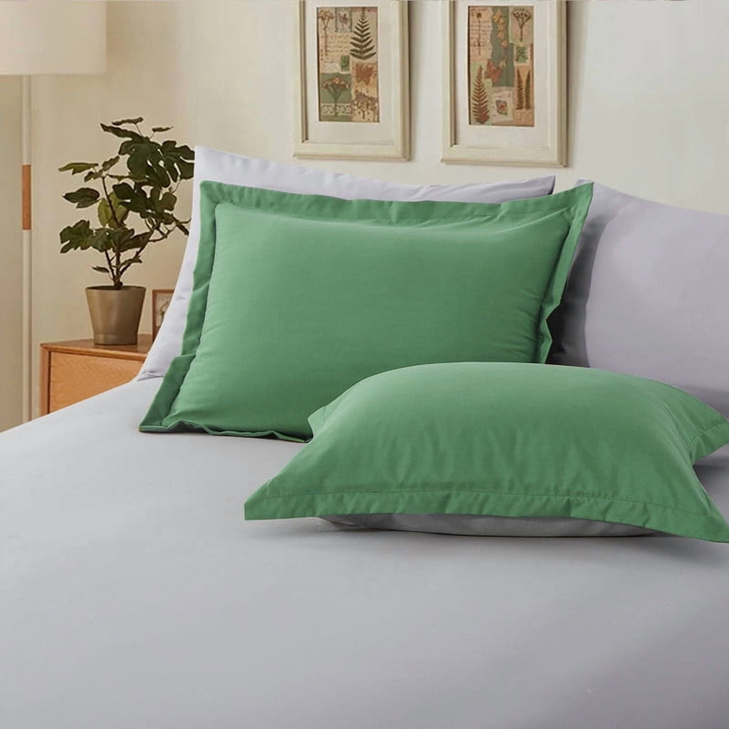 All-Season Grass Green/Grey Queen Size Comforter Set,3-Pieces Reversible Comforter Set Soft and Lightweight,All Season Down Alte... - All-Season Down Alternative Comforter Insert Detail
