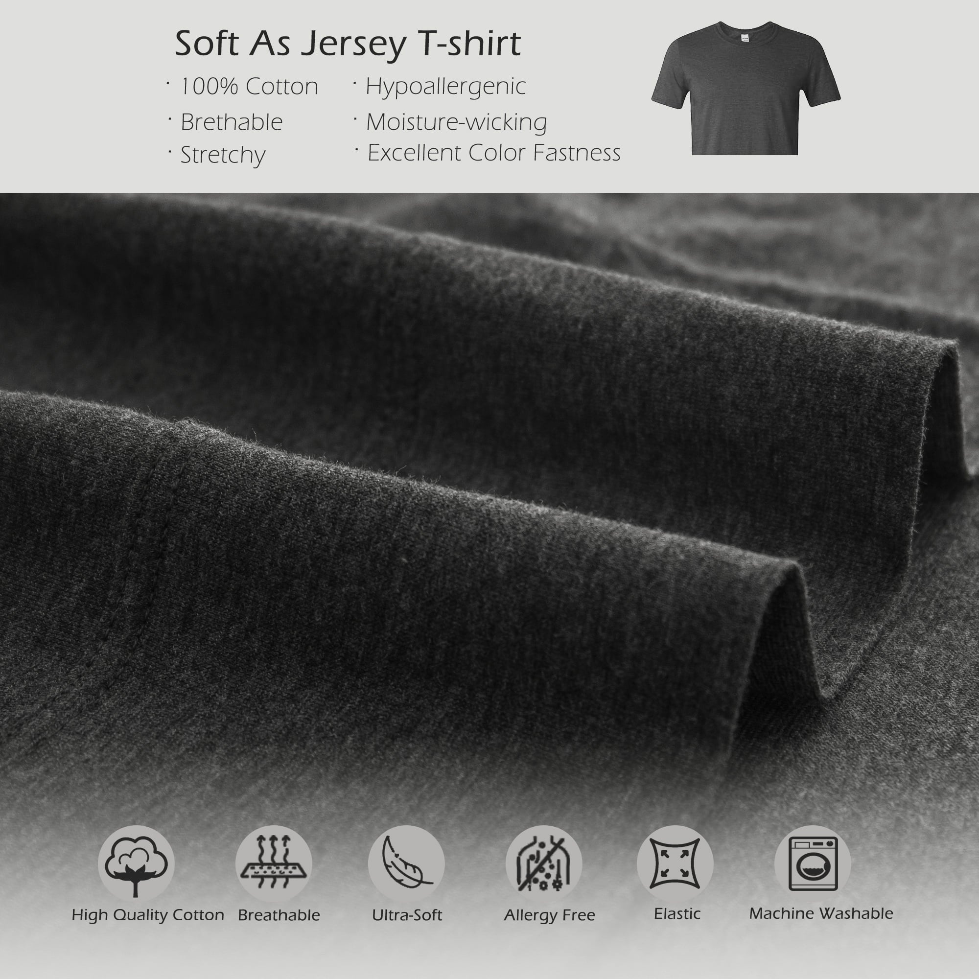 Cooling Sateen 100% Cotton Jersey Knit 4pc Bed Sheet Set Extra Deep Pocket up to 20" Charcoal Gray Queen - Luxury Bed Sheet Set with Deep Pockets Detail