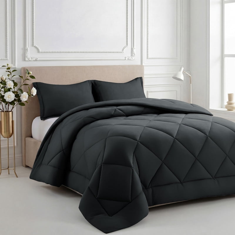 Heavyweight Warmth 3 Pieces Queen Size Comforter Set, All Season Lightweight Breathable Bedding Set with 1 Down Alternative Comforter an... - Hypoallergenic Ultra-Fluffy Quilt for Winter - Default Title