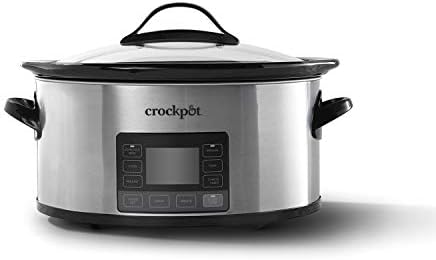 Digital Control Crock-Pot MyTime 6 Quart Programmable Slow Cooker S08D - Stainless Steel Slow Cooker with Locking Lid - Default Title