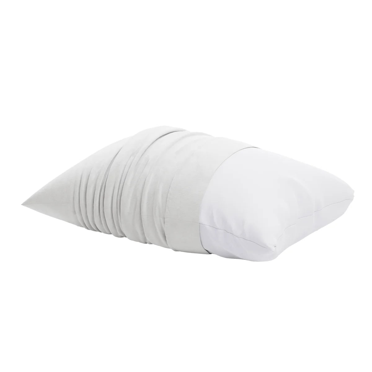 Decorative Plump Huggable Support Bed Pillow, Standard- Soft Velvety Cover, Squishable Comfort (2 Count) - Ergonomic Memory Foam Pillow for Neck Pain Support Detail
