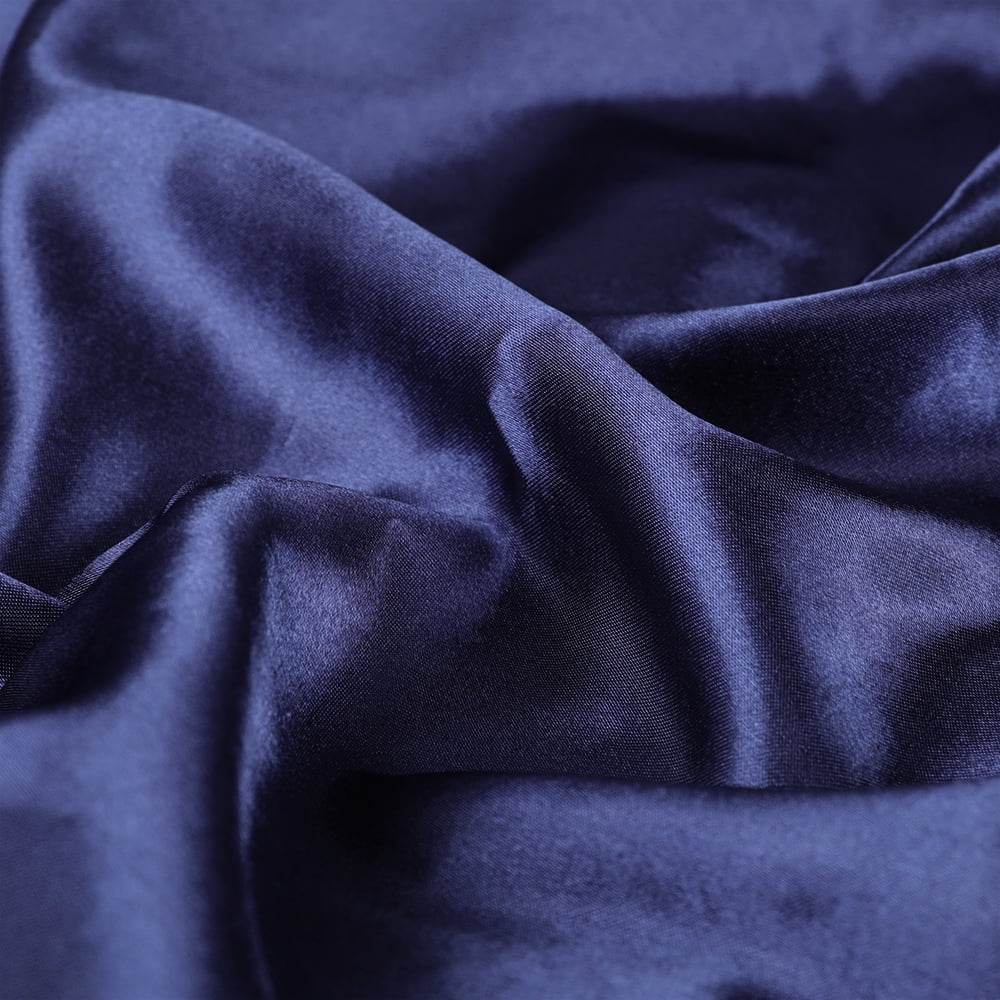 Breathable Luxury Fitted Sheet Deep Pocket Bed Sheet Satin Silk Sheets Ultra Soft Machine Washable Twin, Navy Blue - Cooling Hotel Quality Bedding Sheets and Pillowcases Detail