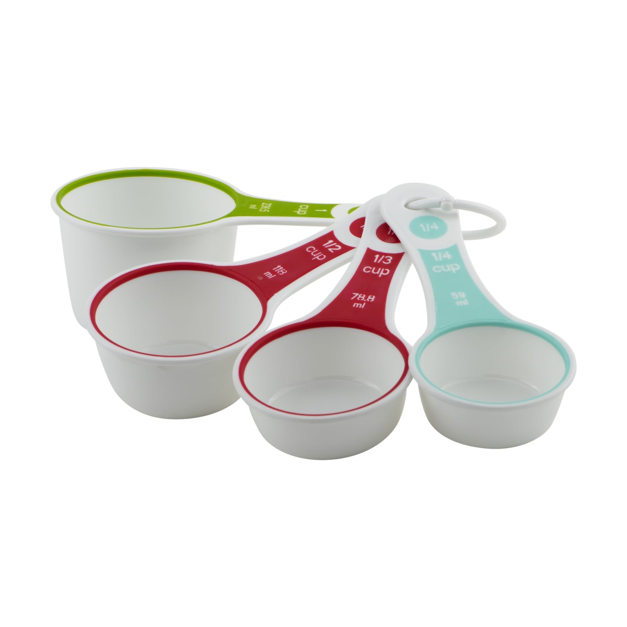 Multi-Functional (3 pack) 4-Piece Measuring Cups Set, Multicolor - Premium Stainless Steel Garlic Presser & Peeler Detail