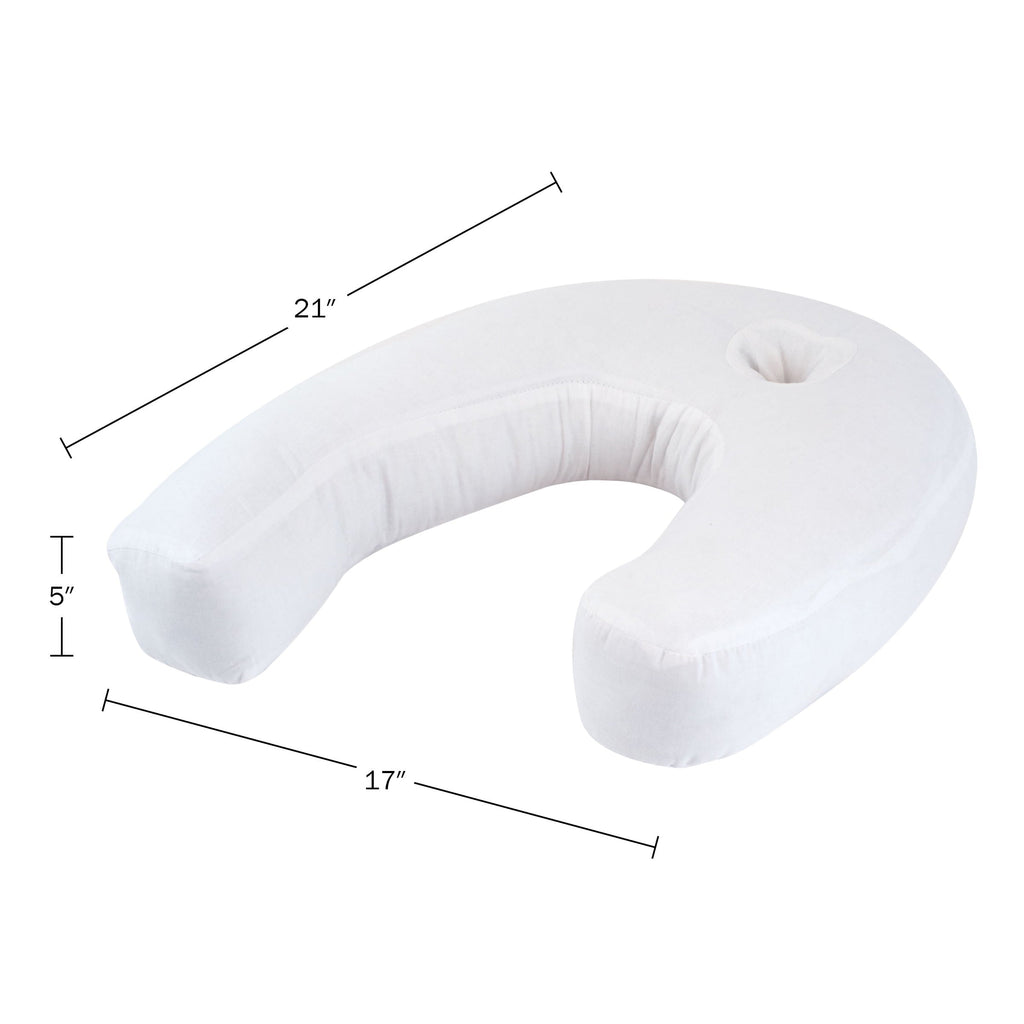 Hotel Collection Bluestone Contour Side Sleeper Pillow with Ear Pocket for Pain Relief - Decorative Throw Pillow Cushion for Sofa & Bed Detail