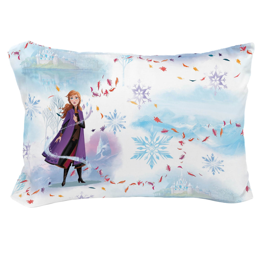 All-Season Frozen Winter Frost Adventures 2-Piece Twin/Full Reversible Comforter Set, Polyester Microfiber, Blue & Purple - Cloud-Like Soft Lightweight Bed Comforter Detail