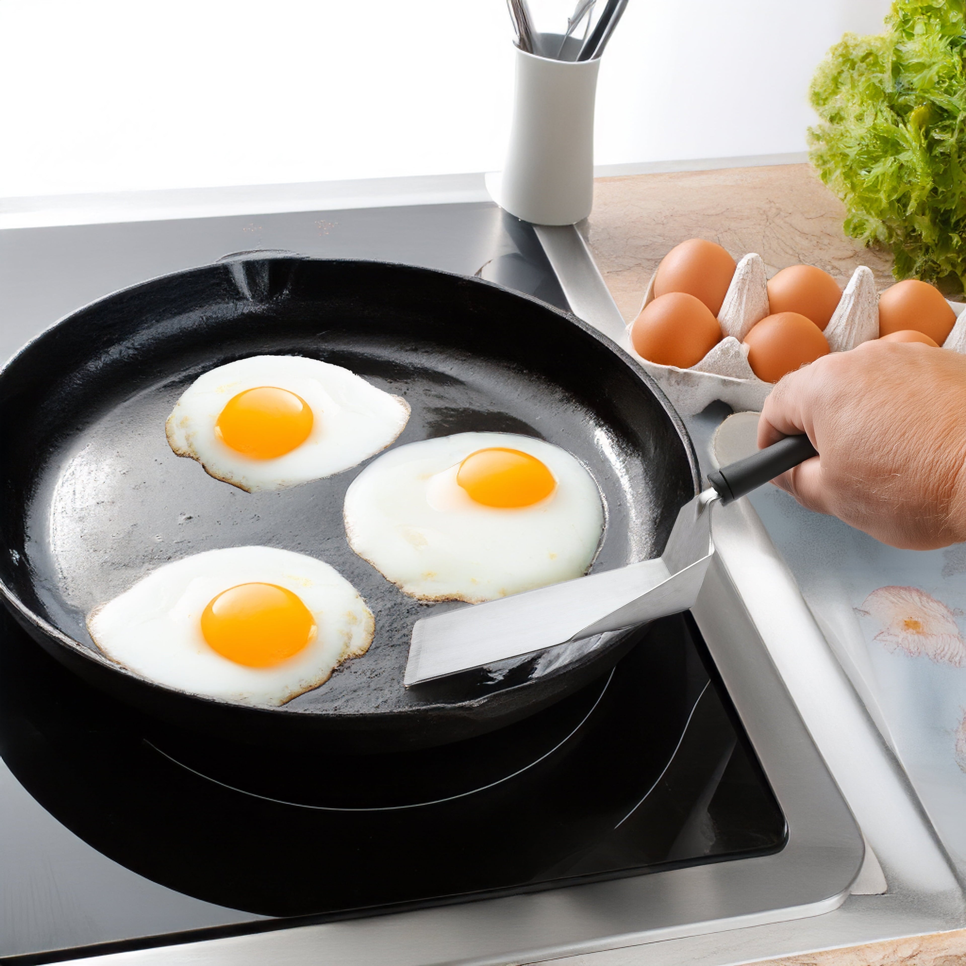 Professional Grade Dishwasher safe 11.81 in Stainless Steel Kitchen Spatula - Heavy Duty Stainless Steel Kitchen Shears Detail