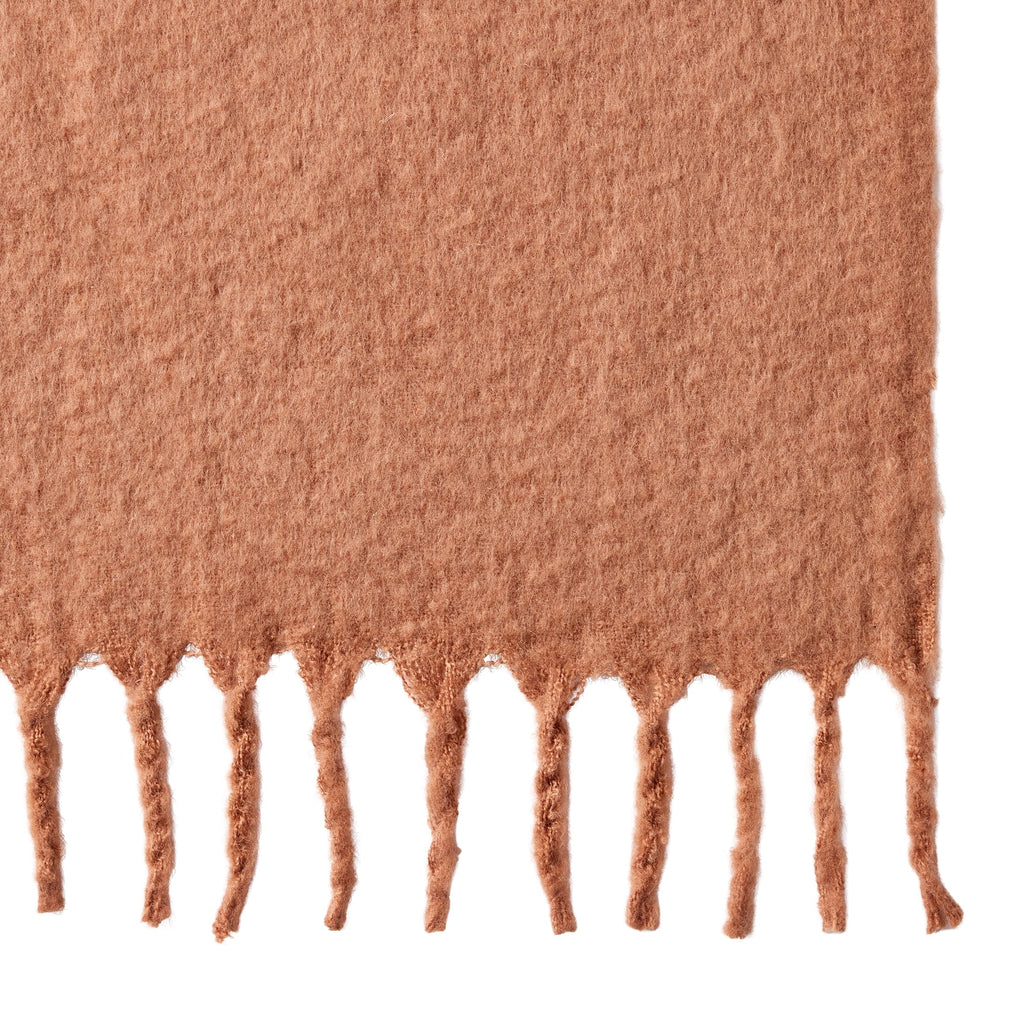 Reversible Sherpa Faux Mohair Cozy Couch Throw Blanket Terracotta Clay, 50x72" - Lightweight Plush Warm Blanket for All Seasons Detail