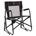 Premium All-Weather Freestyle Rocker - Choice 711 - Patented Spring-Action Rocking Chair for Camping - Black