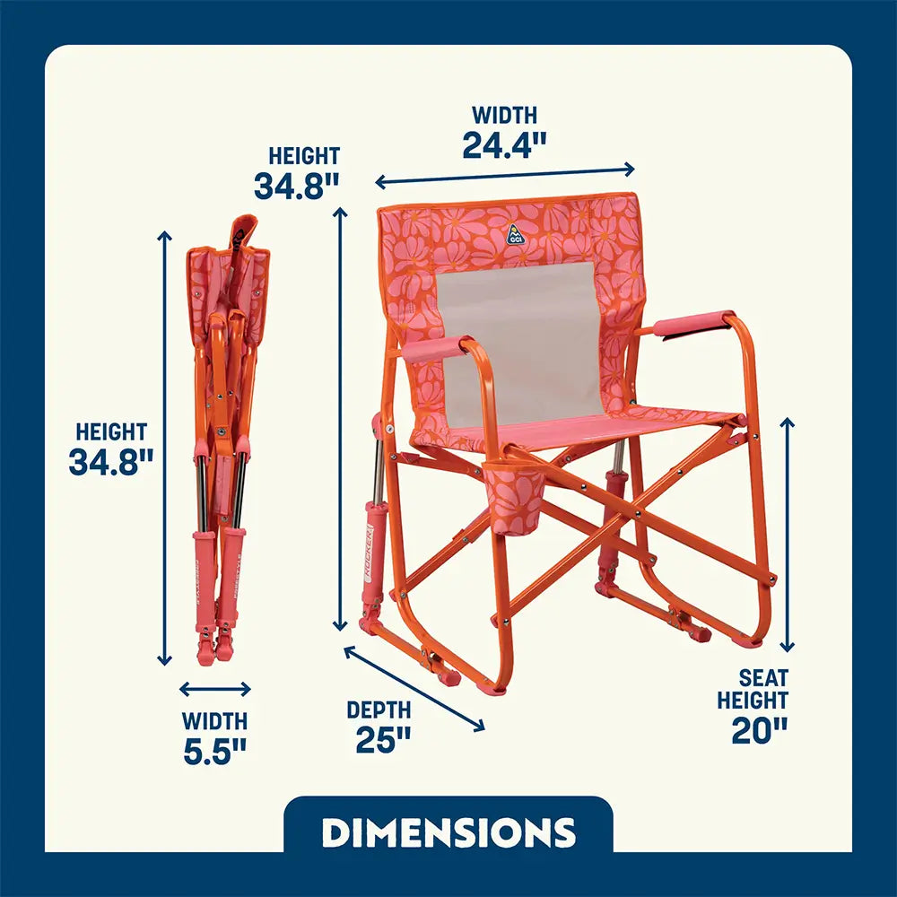Premium All-Weather Freestyle Rocker - Choice 711 - Patented Spring-Action Rocking Chair for Camping Detail