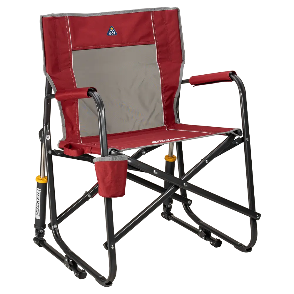 Premium All-Weather Freestyle Rocker - Choice 711 - Patented Spring-Action Rocking Chair for Camping - Cinnamon