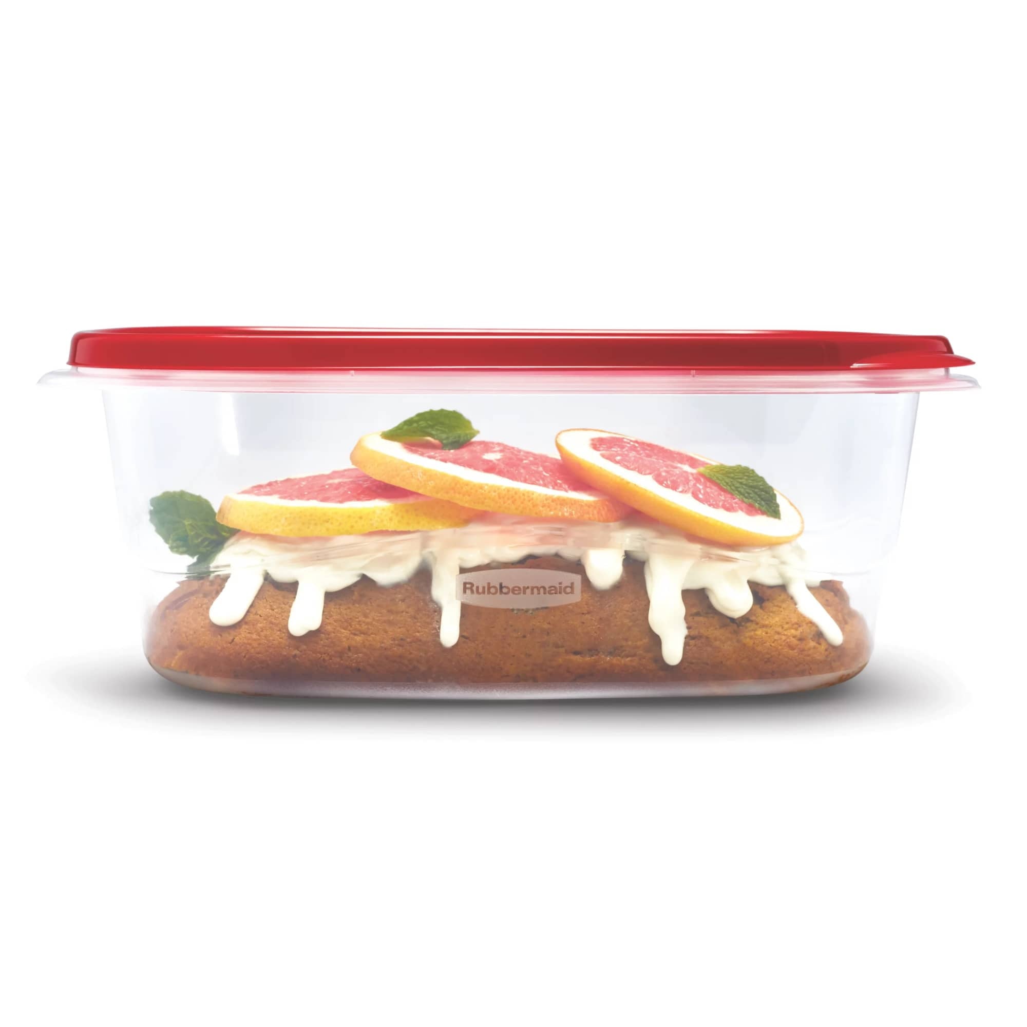 Deliciously Squishy 8 Cups, 2 Packs, Red, Plastic Deep Rectangle Food Storage Containers - Fun Food Fidget Cookie Squishable Toy Detail