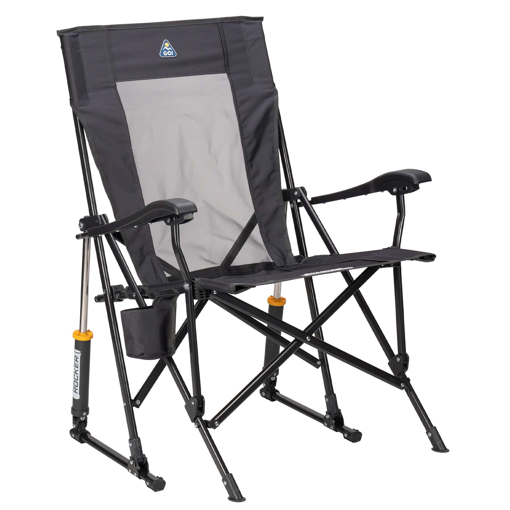 Luxury Camp RoadTrip Rocker - Choice 855 - RoadTrip Rocker Smooth Motion Camp Chair - Dark Charcoal