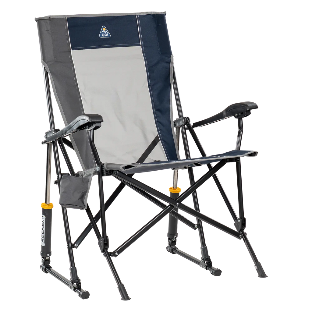 Luxury Camp RoadTrip Rocker - Choice 855 - RoadTrip Rocker Smooth Motion Camp Chair - Indigo