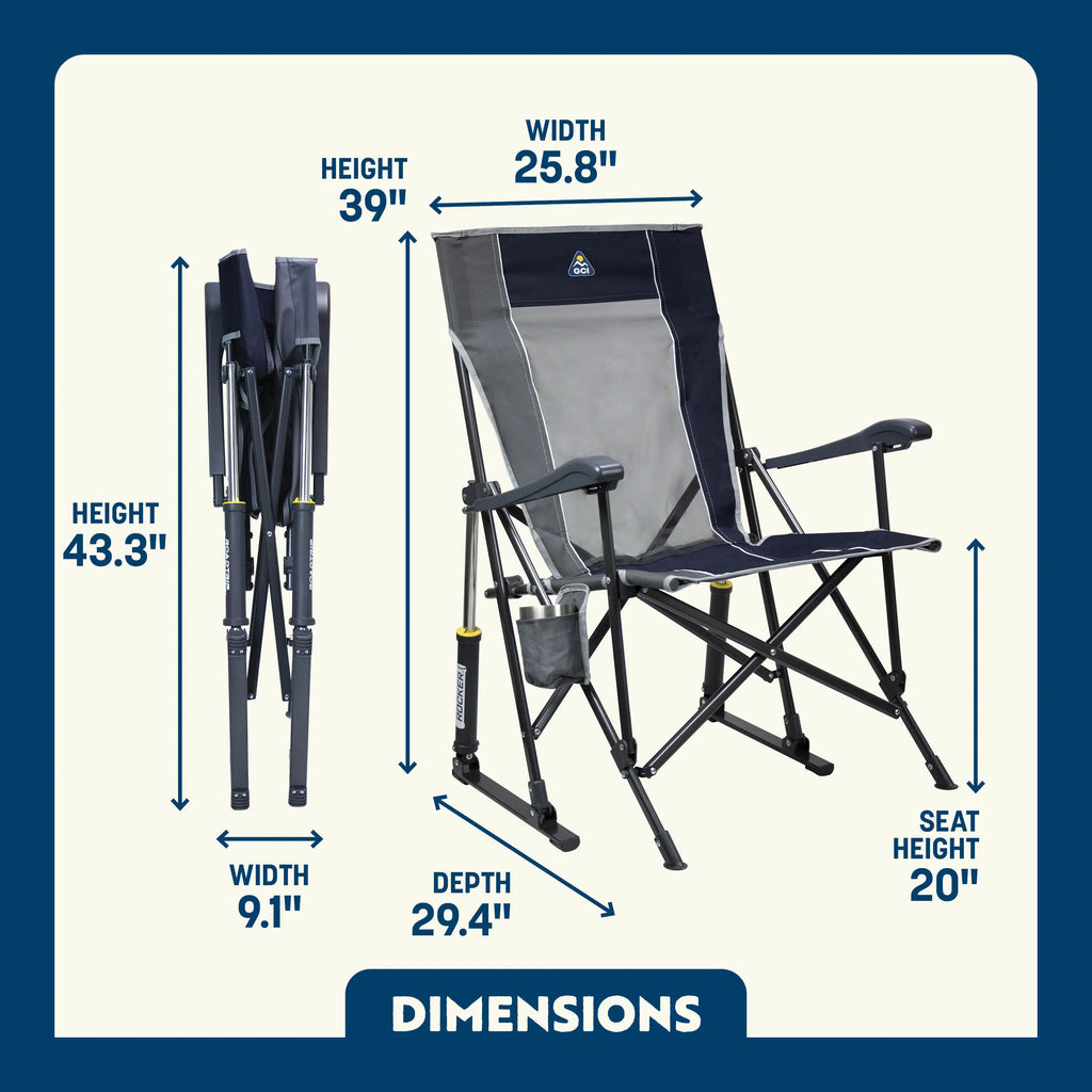 Luxury Camp RoadTrip Rocker - Choice 855 - RoadTrip Rocker Smooth Motion Camp Chair Detail