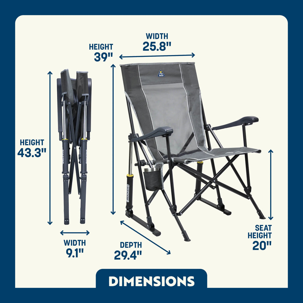 Luxury Camp RoadTrip Rocker - Choice 855 - RoadTrip Rocker Smooth Motion Camp Chair Detail