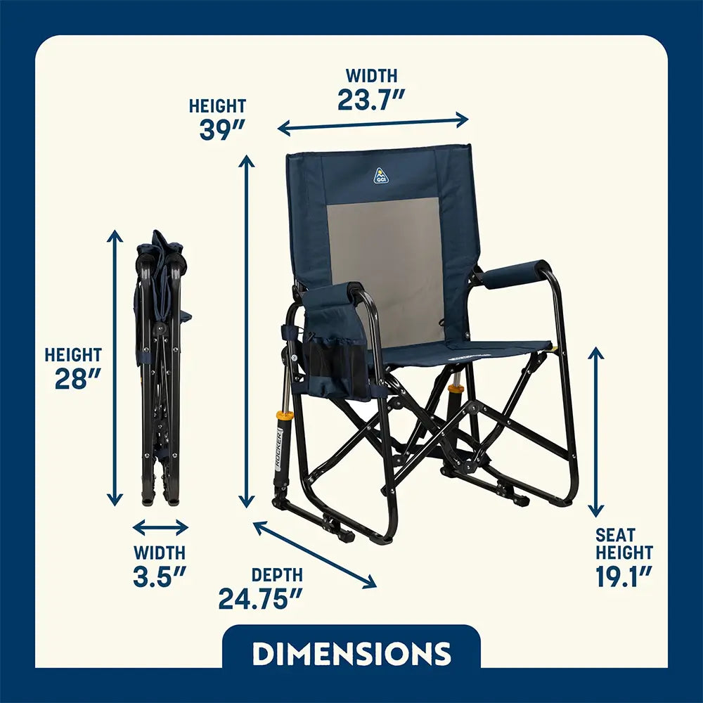Heavy-Duty Freestyle Stowaway Rocker - Choice 794 - RoadTrip Rocker Smooth Motion Camp Chair Detail