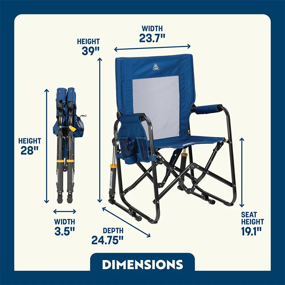 Heavy-Duty Freestyle Stowaway Rocker - Choice 794 - RoadTrip Rocker Smooth Motion Camp Chair Detail