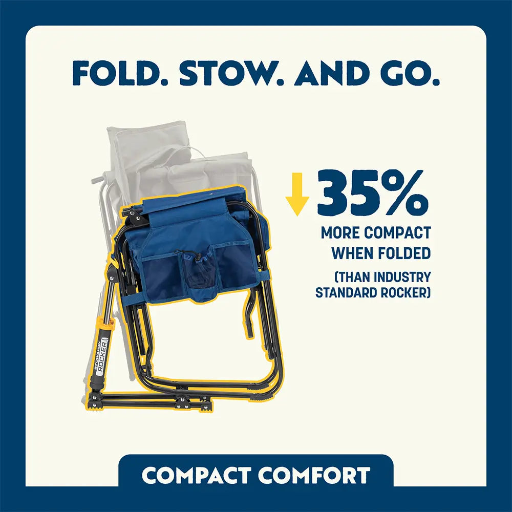 Heavy-Duty Freestyle Stowaway Rocker - Choice 794 - RoadTrip Rocker Smooth Motion Camp Chair Detail