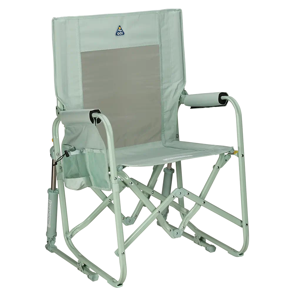 Heavy-Duty Freestyle Stowaway Rocker - Choice 794 - RoadTrip Rocker Smooth Motion Camp Chair - Pastel Green