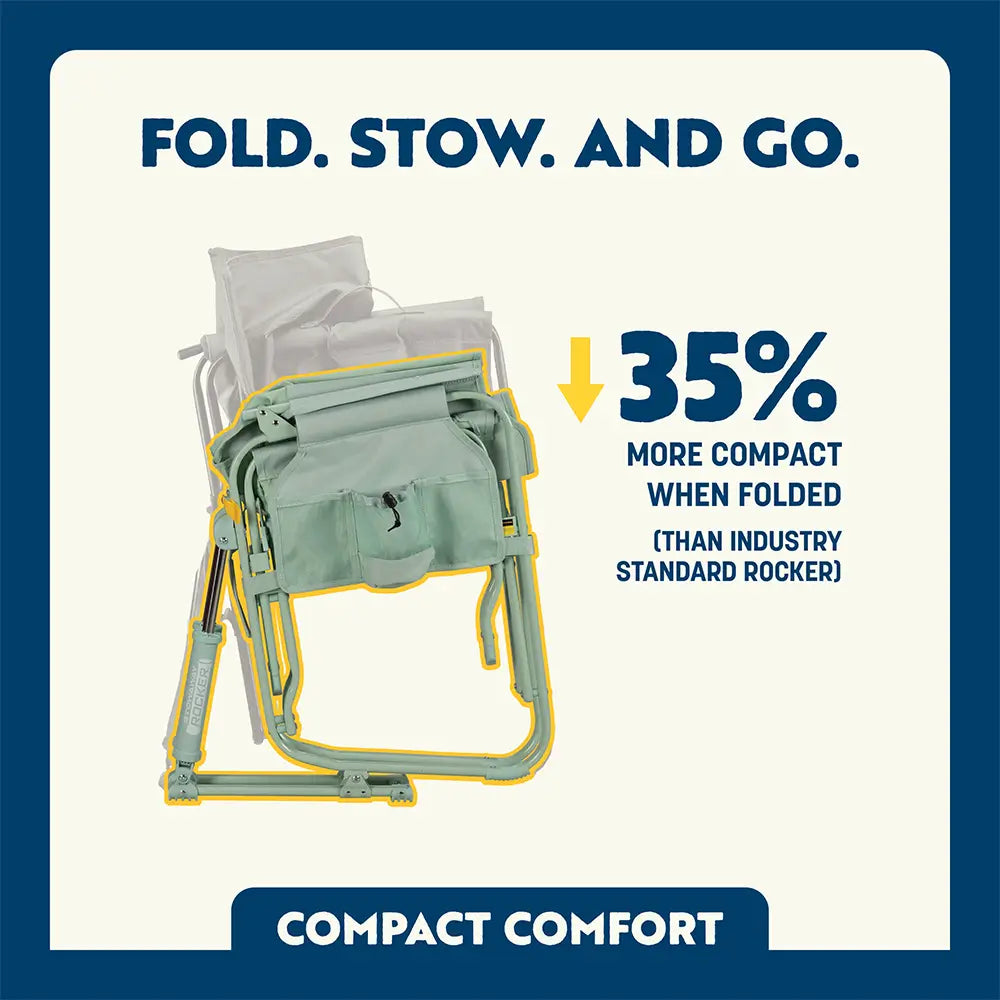 Heavy-Duty Freestyle Stowaway Rocker - Choice 794 - RoadTrip Rocker Smooth Motion Camp Chair Detail