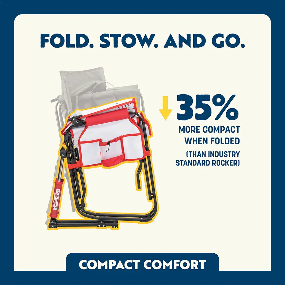Heavy-Duty Freestyle Stowaway Rocker - Choice 794 - RoadTrip Rocker Smooth Motion Camp Chair Detail