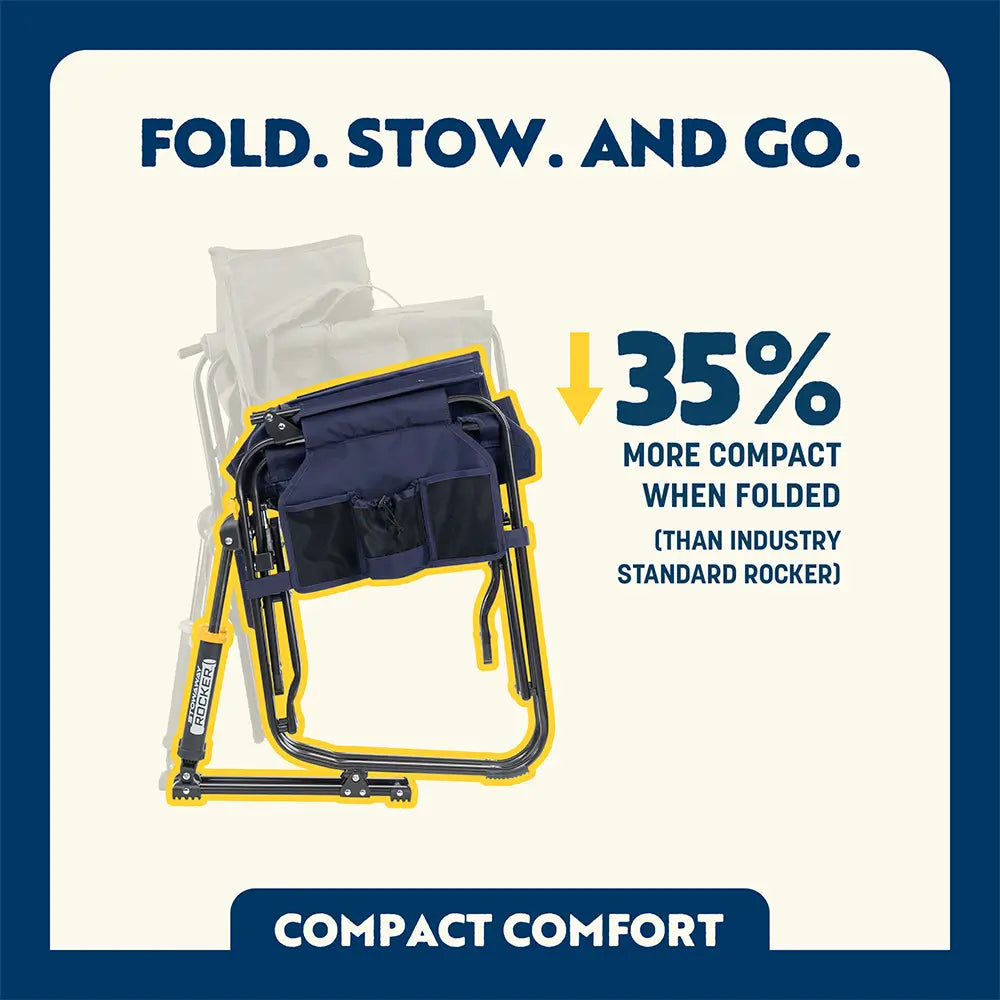 Heavy-Duty Freestyle Stowaway Rocker - Choice 794 - RoadTrip Rocker Smooth Motion Camp Chair Detail