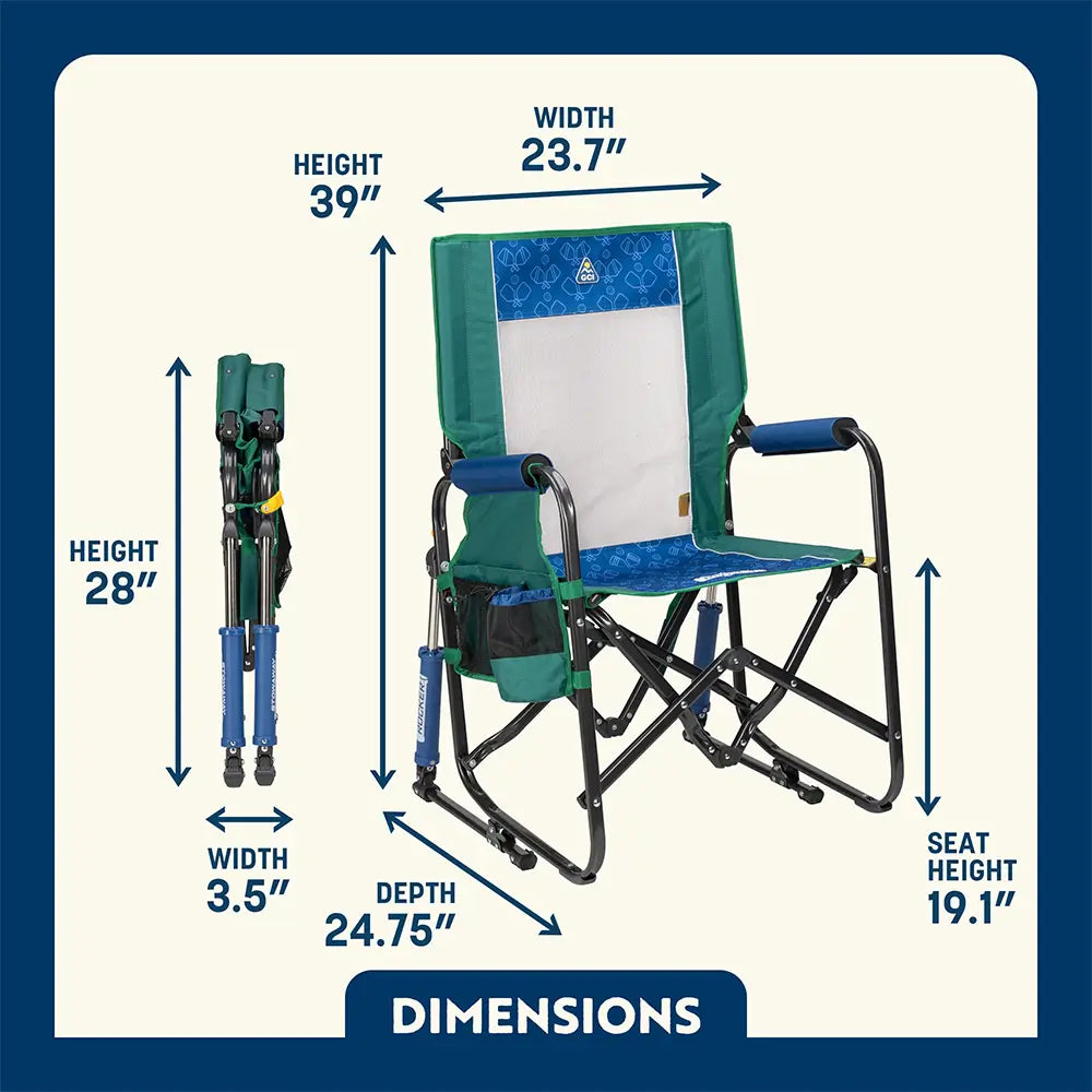 Heavy-Duty Freestyle Stowaway Rocker - Choice 794 - RoadTrip Rocker Smooth Motion Camp Chair Detail