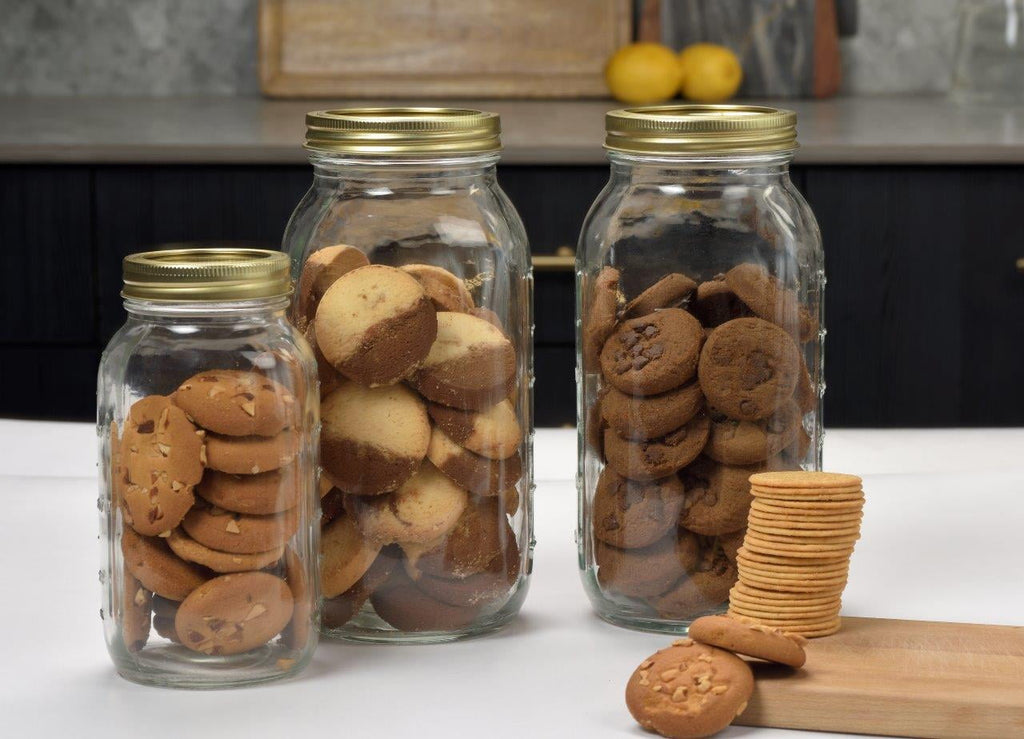 Sweet Treat Shaped 64 oz Mason Jars, Wide Mouth Half Gallon Canning Jars with Lids and Rings, 6-Pack Extra Large Glass Jars for Home Can... - Deliciously Soft Cupcake Sensory Glob Detail