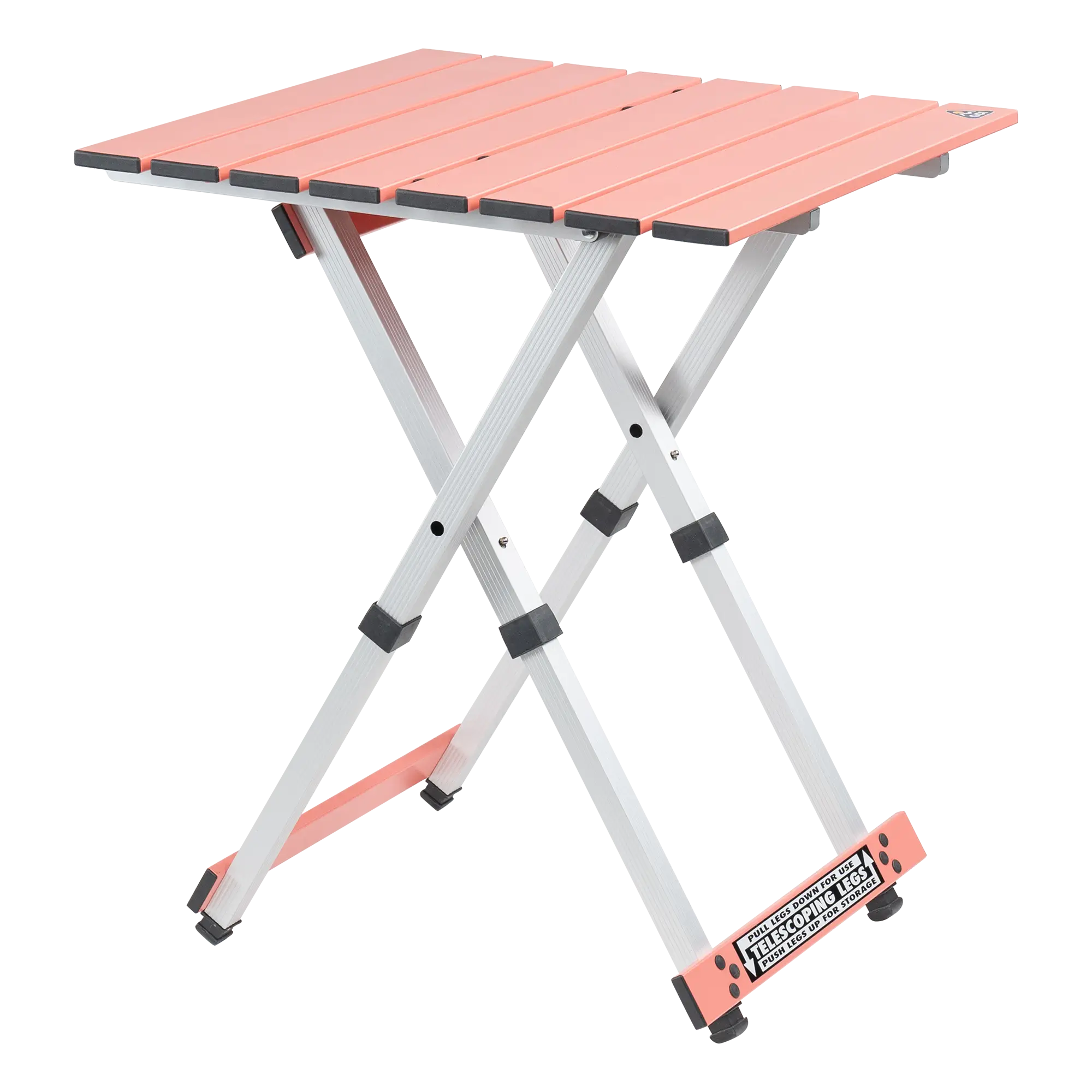 Multi-Functional Cook Compact Camp Table 20 - Choice 513 - Portable Camping Table with Heat-Resistant Countertop - Coral
