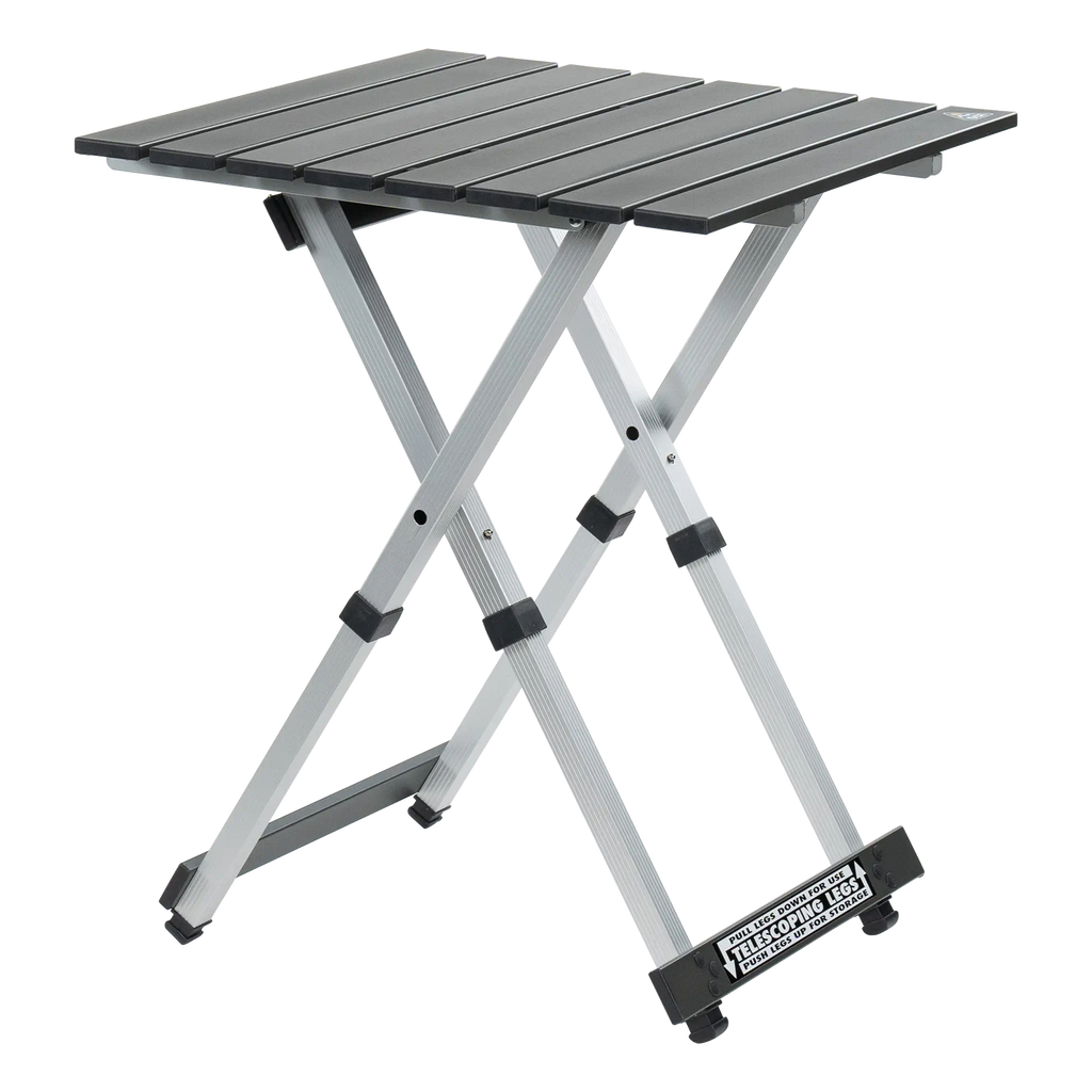 Multi-Functional Cook Compact Camp Table 20 - Choice 513 - Portable Camping Table with Heat-Resistant Countertop - Black Chrome