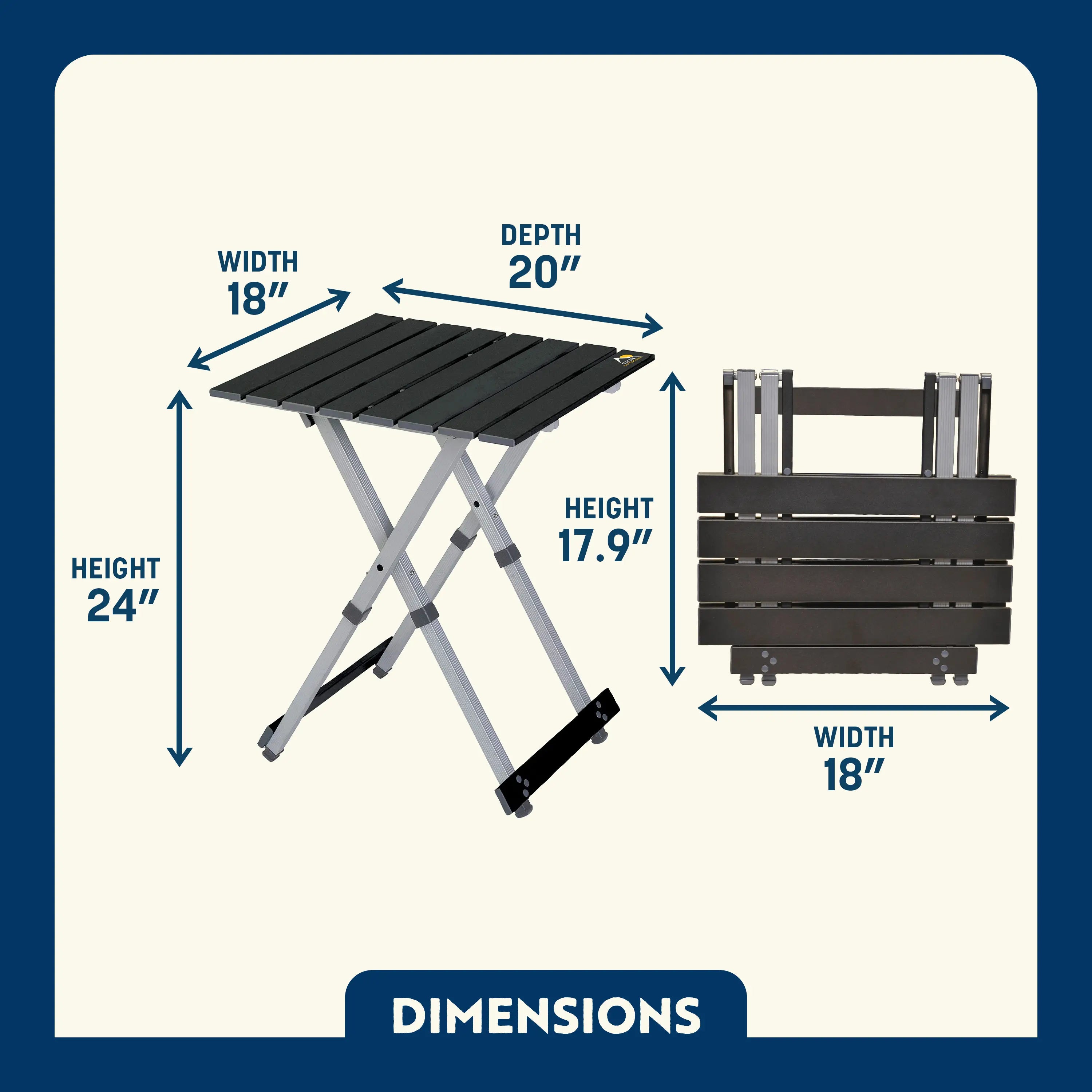 Multi-Functional Cook Compact Camp Table 20 - Choice 513 - Portable Camping Table with Heat-Resistant Countertop Detail