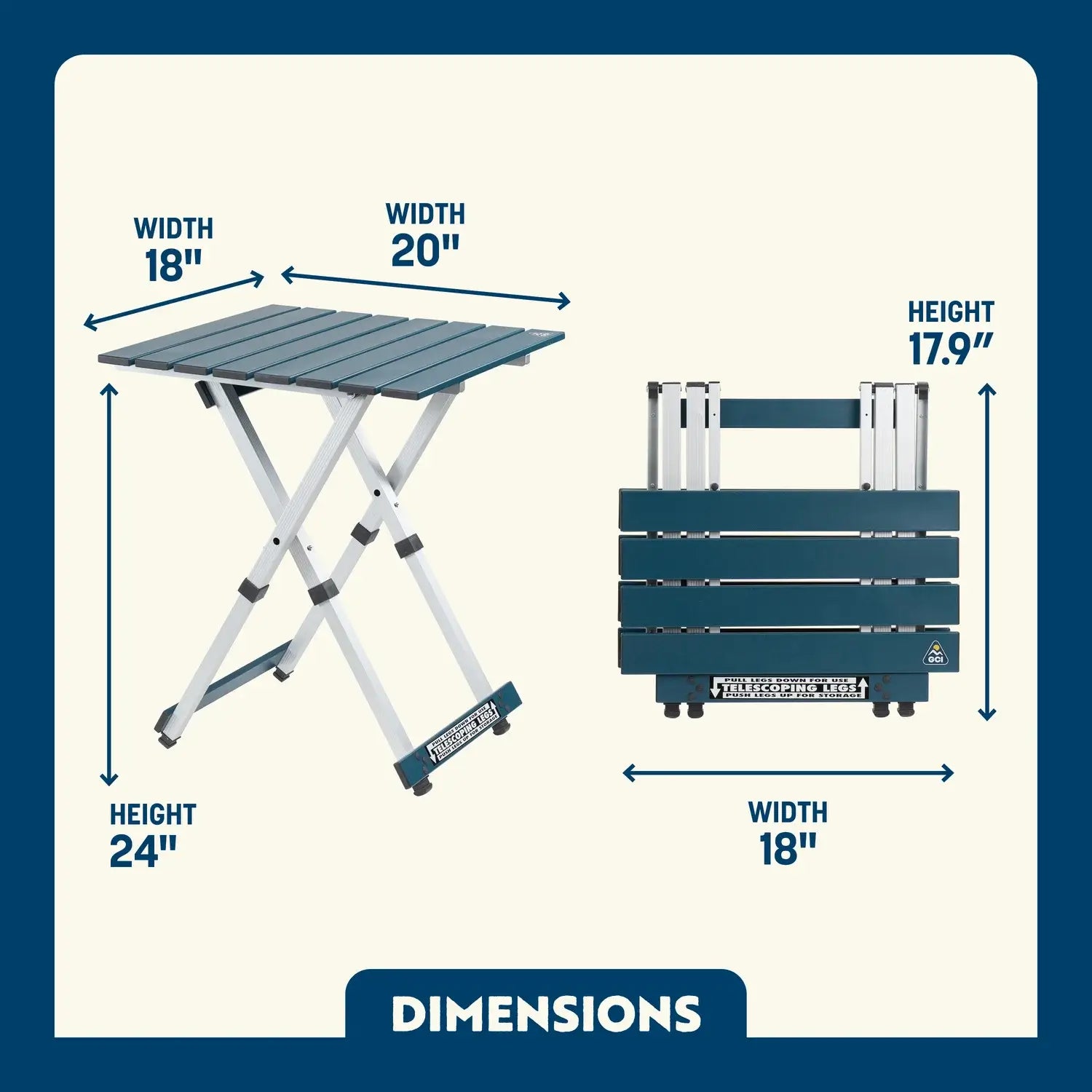 Multi-Functional Cook Compact Camp Table 20 - Choice 513 - Portable Camping Table with Heat-Resistant Countertop Detail