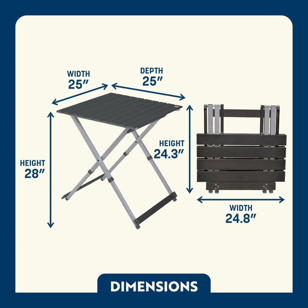 Portable Staging Compact Camp Table 25 - Choice 214 - Portable Camping Table with Heat-Resistant Countertop Detail