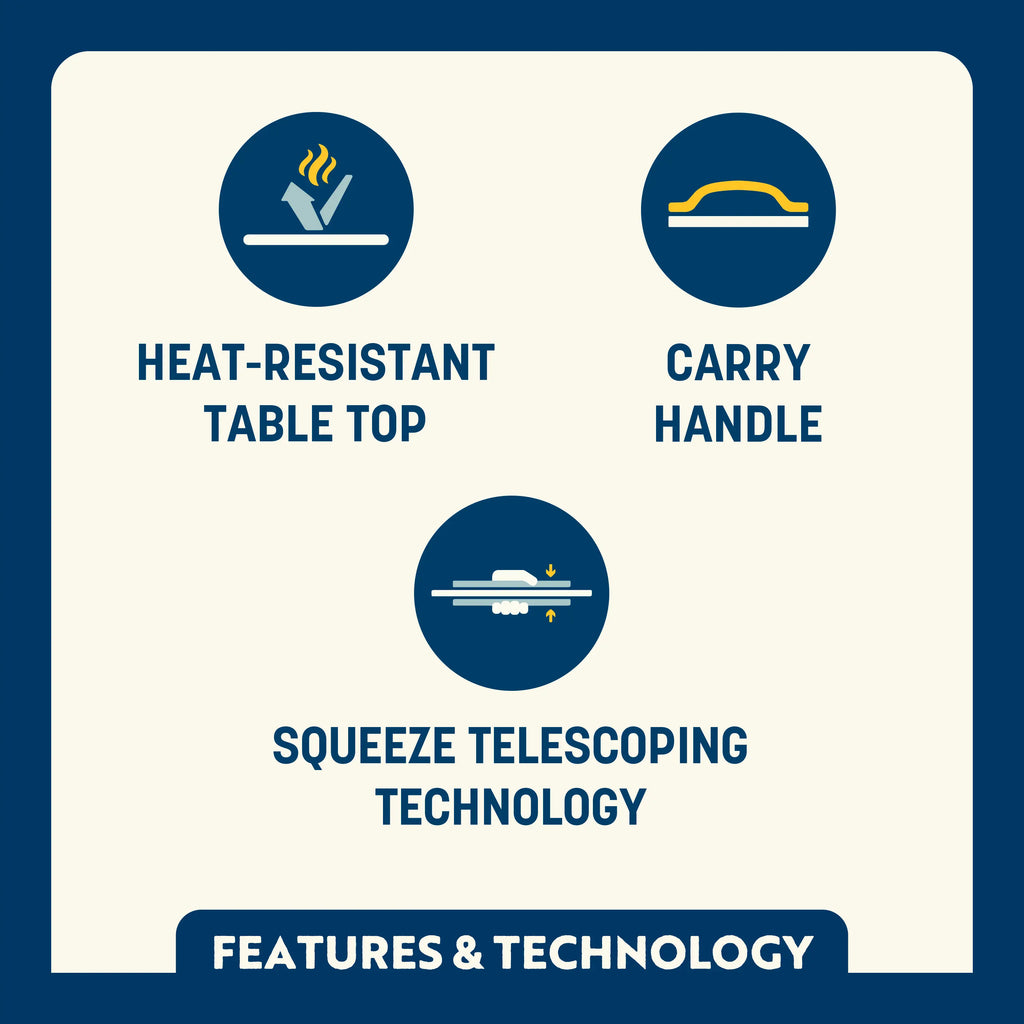 Portable Staging Compact Camp Table 25 - Choice 214 - Portable Camping Table with Heat-Resistant Countertop Detail