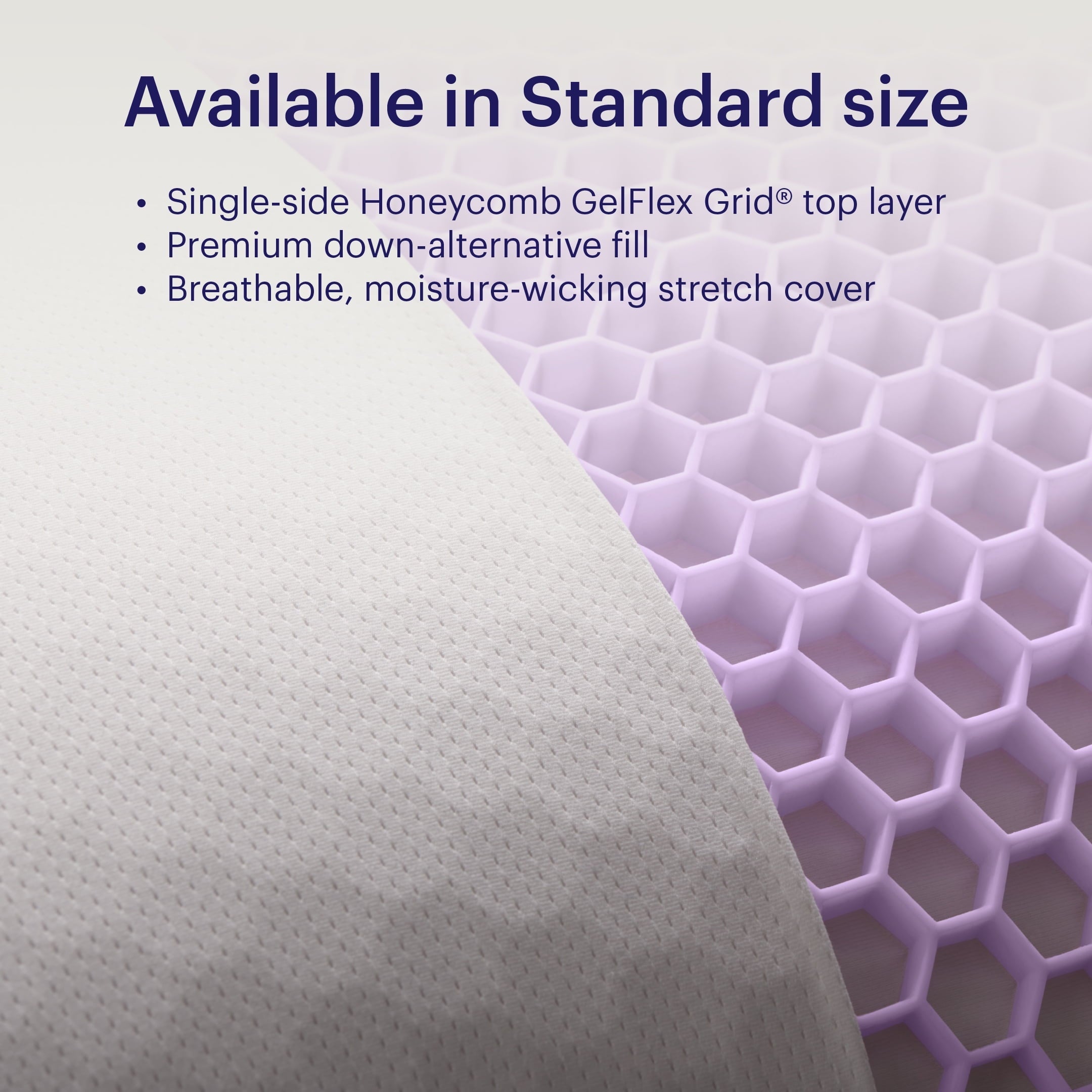 Fluffy Shredded GridCloud Pillow, Honeycomb Gelflex Top Layer, Hypoallergenic, Down - Alternative - Ergonomic Memory Foam Pillow for Neck Pain Support Detail