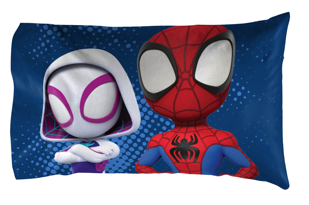 All-Season Spidey Amazing Friends Kids 2-Piece Twin/Full Reversible Comforter Set, Microfiber, Red - Luxurious Quilted Duvet Cover Set Detail