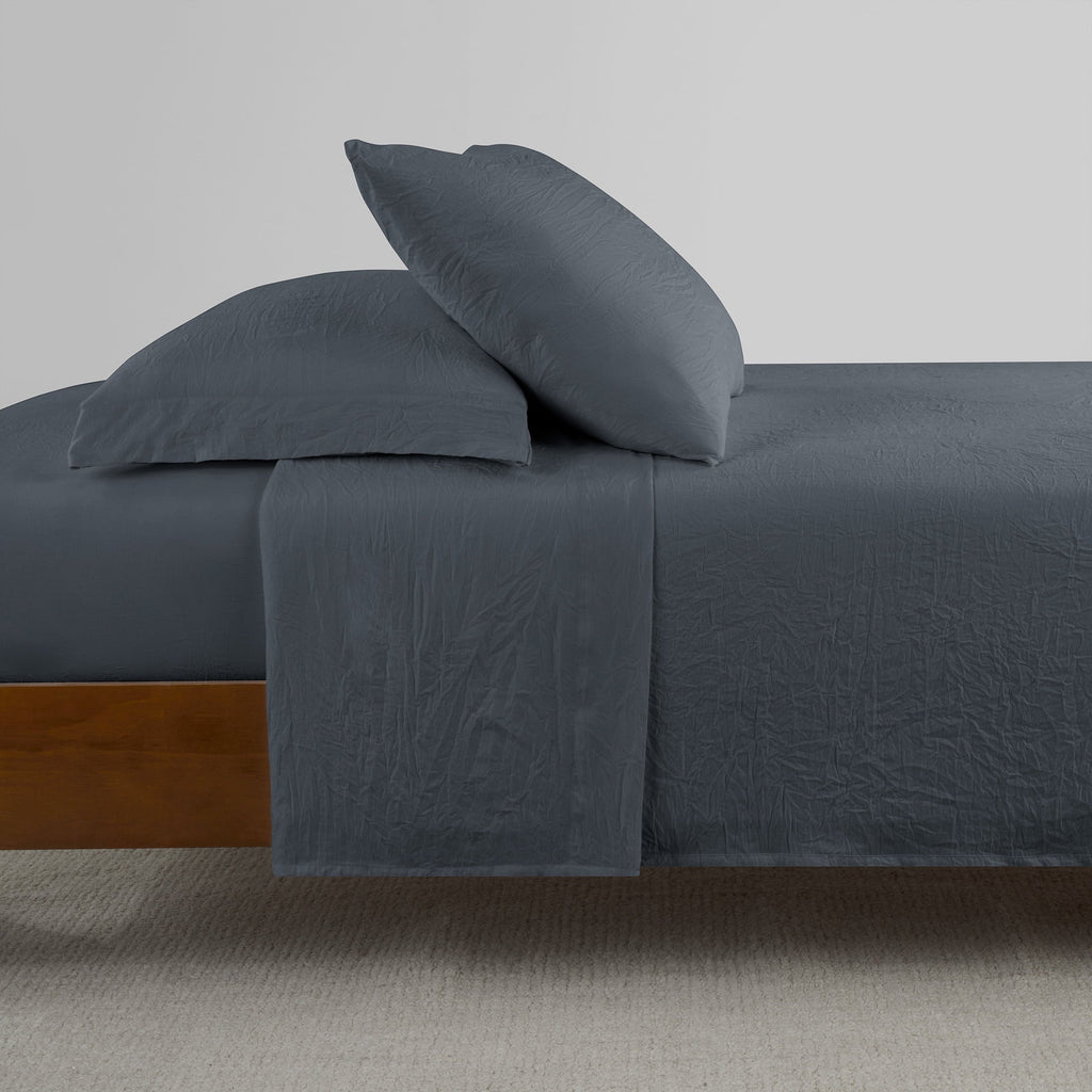 Premium Egyptian Cotton Microfiber Bed Sheet Set, Grey Stone, Full, 4 Pieces - Luxury Bed Sheet Set with Deep Pockets Detail