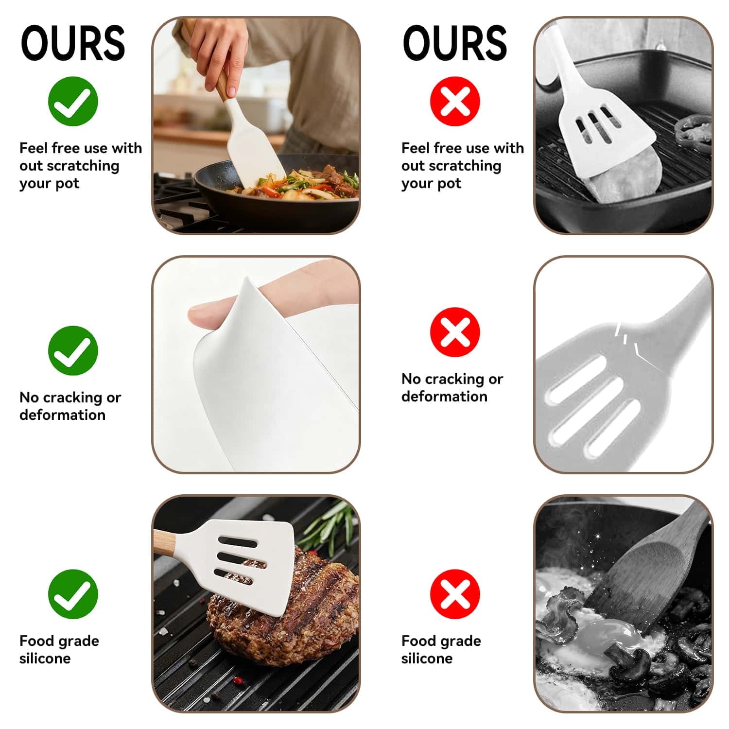 Heavy Duty Kitchen Utensils Set for Cooking, 11 Cooking Utensils, 6 Knife set Beige,3 Utensil Sets,utensilios de cocina - Professional Kitchen Tool for Culinary Enthusiasts Detail