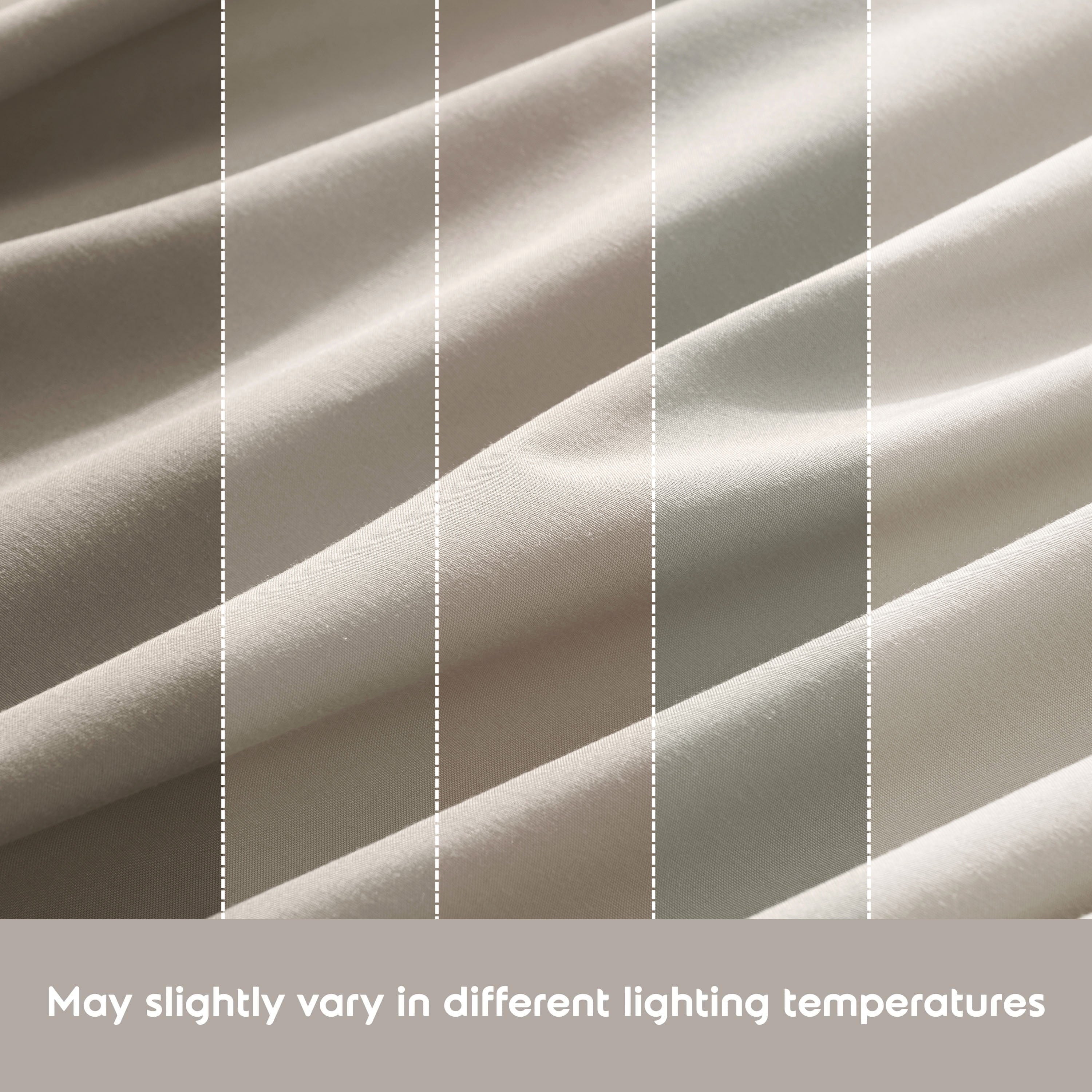 Wrinkle-Resistant King Sheet Sets, 1800 Series Deep Pocket 4 Piece, Luxury Soft Microfiber Bed Sheet Sets, BEIGE CREAM - Cooling Hotel Quality Bedding Sheets and Pillowcases Detail