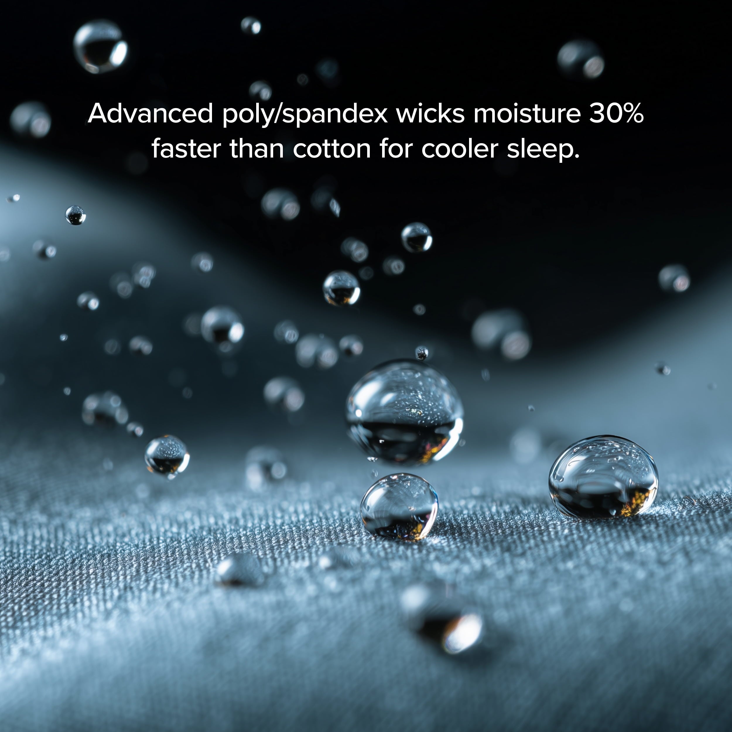 Cooling Sateen Cooling Performance Jersey Knit Stretch Sheet Set, Moisture-Wicking & Breathable, 4-Way Stretch Bed Sheets, Envelope ... - Premium Ultra-Soft Pillowcase Pair for Sleeping Detail