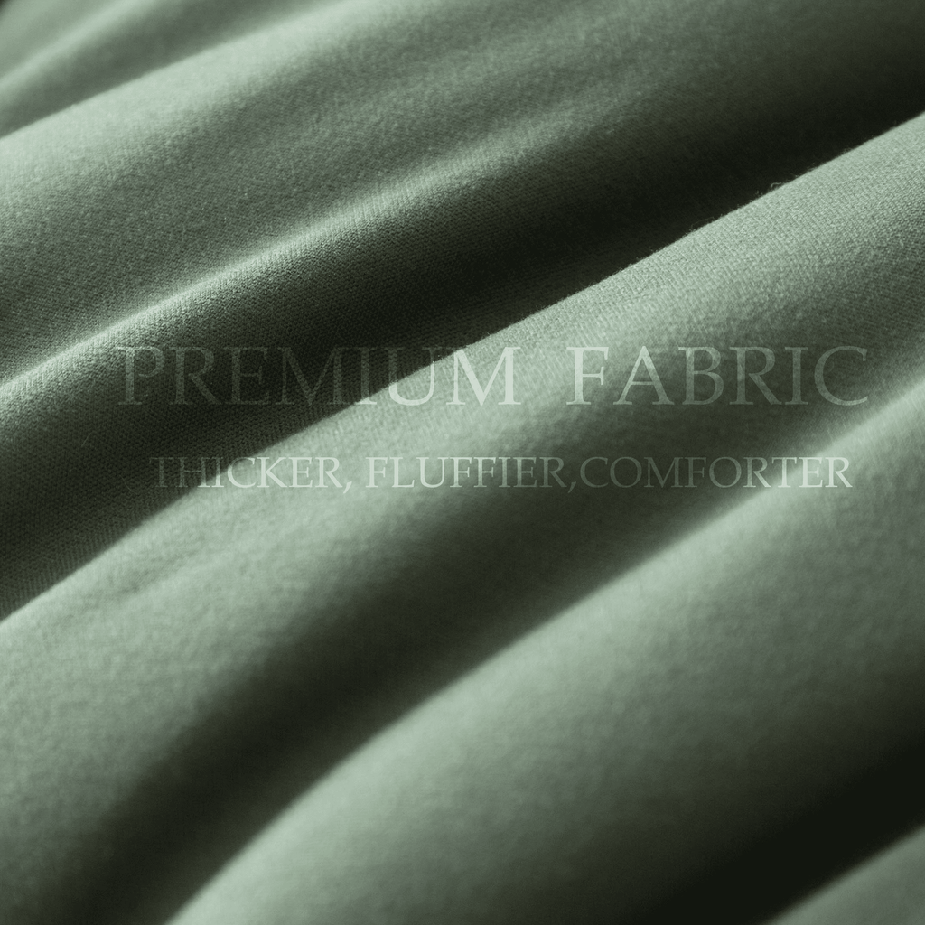 Fluffy Down Alternative 3-Piece Twin Size Comforter Set, Green Down Alternative Reversible Bedding Set, All-Season Quilted Soft Comforter wit... - Cloud-Like Soft Lightweight Bed Comforter Detail