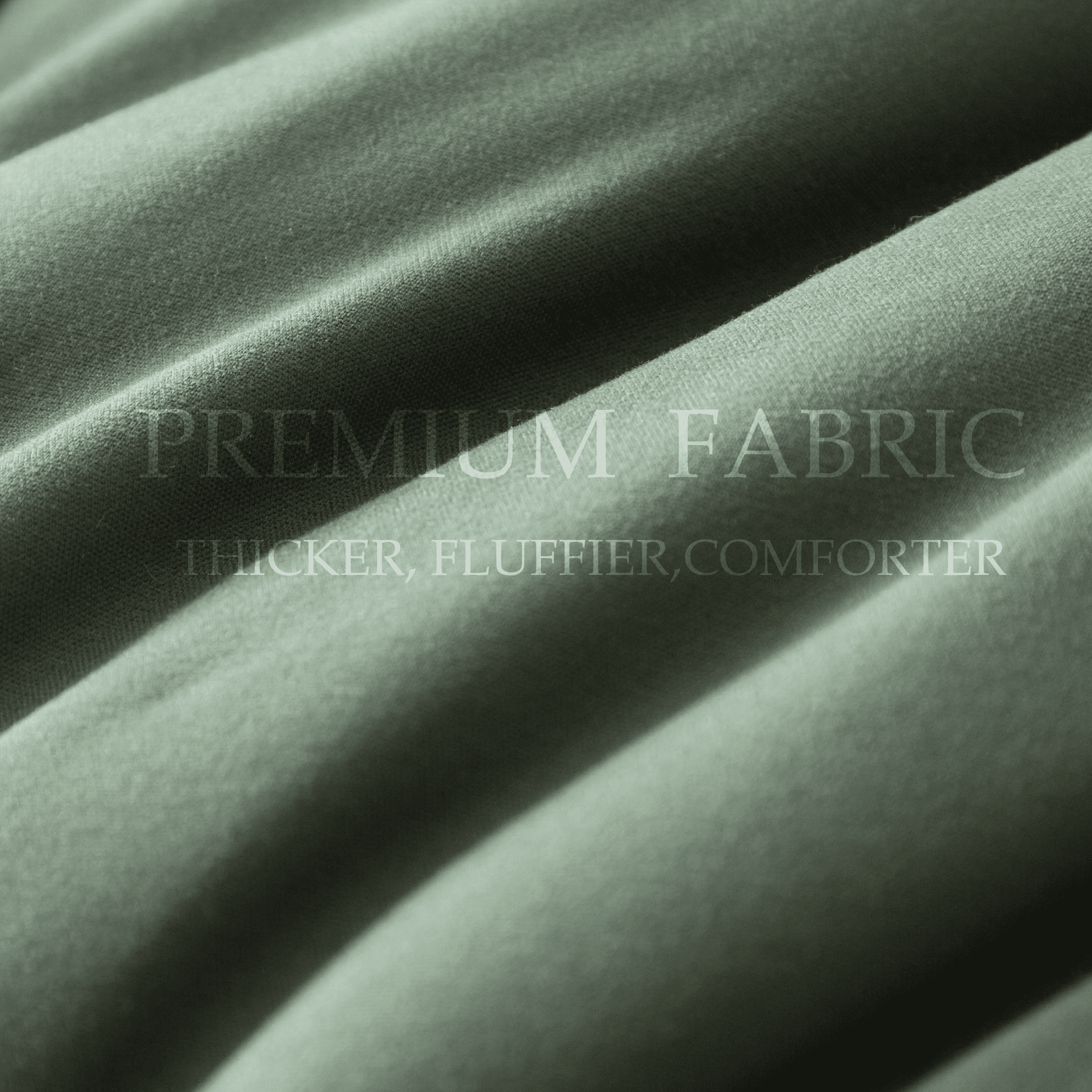 Fluffy Down Alternative 3-Piece Twin Size Comforter Set, Green Down Alternative Reversible Bedding Set, All-Season Quilted Soft Comforter wit... - Cloud-Like Soft Lightweight Bed Comforter Detail