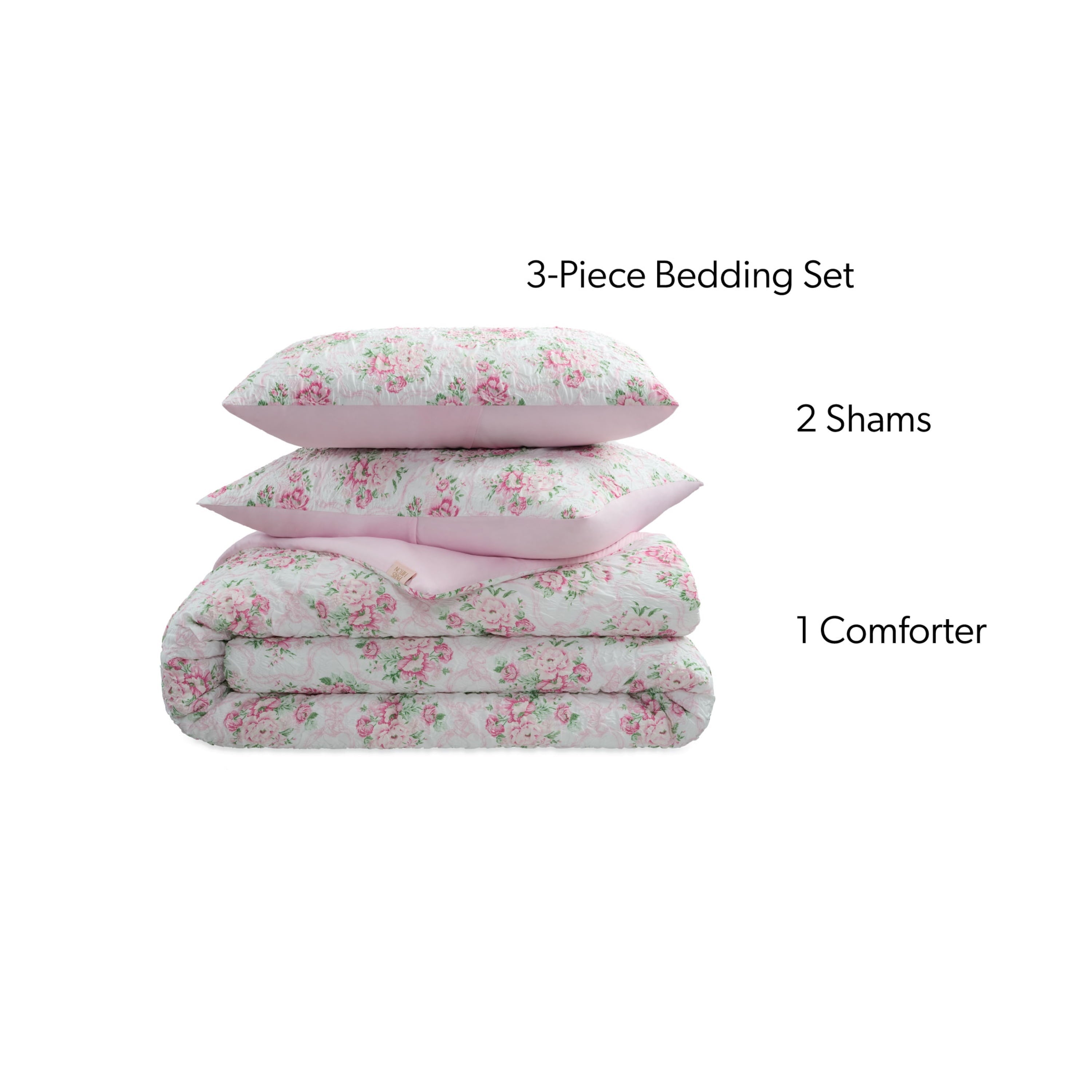 Heavyweight Warmth 2-Piece Coquette Floral Pink Comforter Set, Twin/Twin XL - Cloud-Like Soft Lightweight Bed Comforter - Default Title