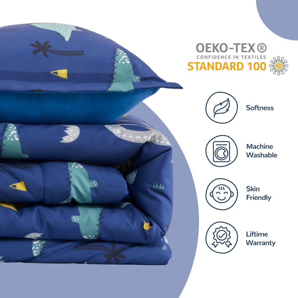 All-Season Kids Bedding Comforter Set Twin/Twin Xl Size - Super Soft & Cute Printed 2-Piece Comforter Set All Seasons for Boys, ... - Hypoallergenic Ultra-Fluffy Quilt for Winter Detail