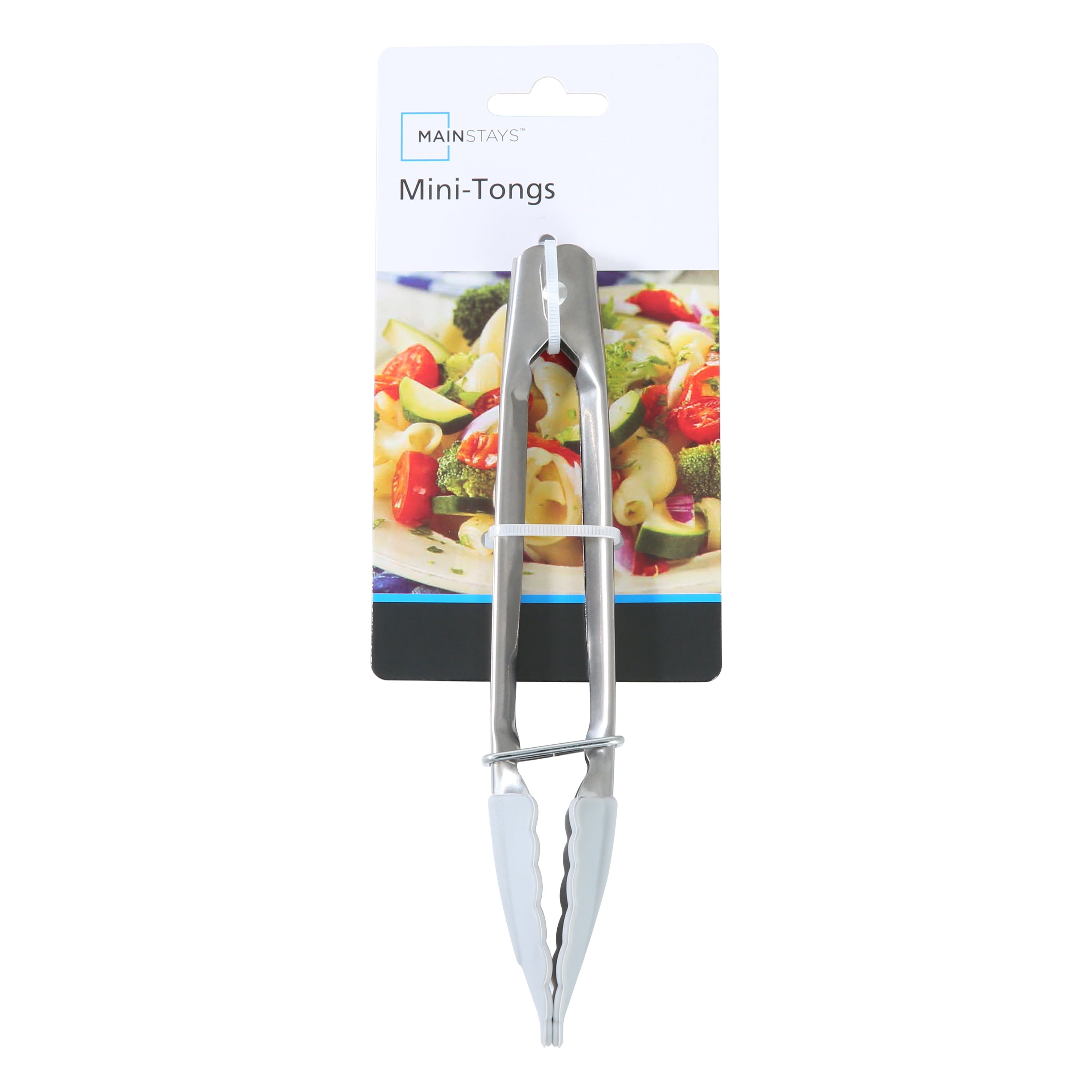 Professional Grade Stainless Steel and Silicone Mini Food Tongs Grey - Professional Kitchen Tool for Culinary Enthusiasts Detail