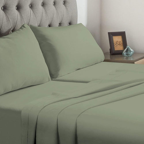 Cooling Sateen Split-California King Bed Sheet Set (5-Pieces) Adjustable Bed Sheets - 800 Thread Count 100% Egyptian Cotton - 15" De... - Breathable Egyptian Cotton Flat & Fitted Sheets Detail