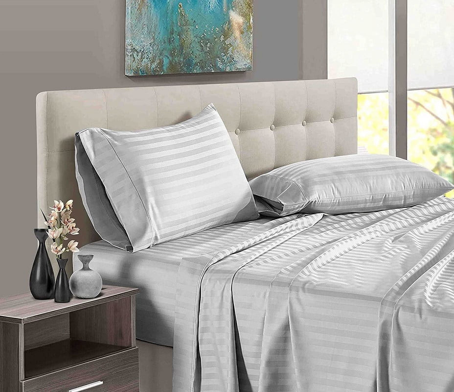 Wrinkle-Resistant 4 Piece 100% Egyptian Cotton Bed Sheets Set - Luxury Soft & Sheets - Deep Pocket of 16" Inch - Hotel Style Silky Bedd... - Luxury Bed Sheet Set with Deep Pockets - Default Title