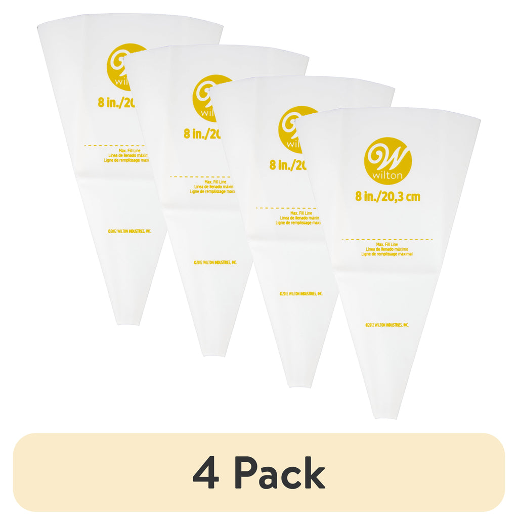 Multi-Functional (4 pack) Reusable Featherweight Decorating Piping Bag, Plastic, 8-in. - Innovative Kitchen Helper for Modern Cooking - Default Title