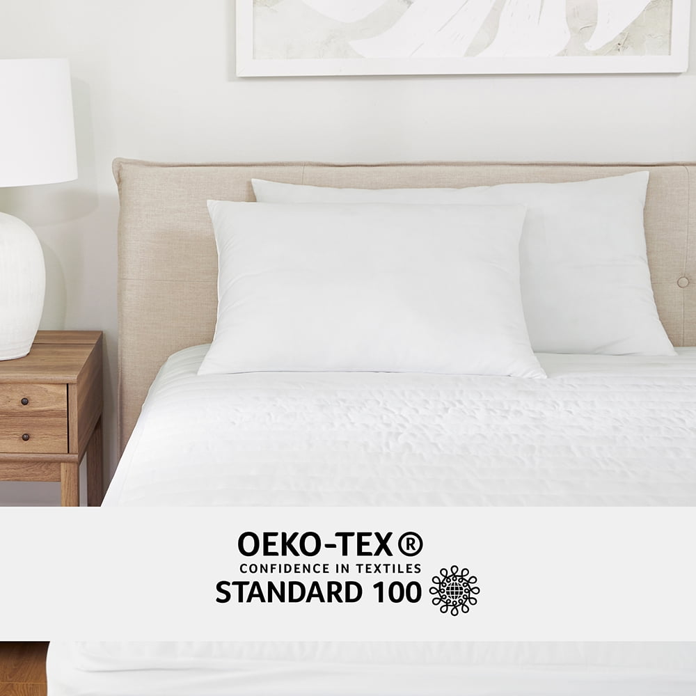 Orthopedic Support Plush Bed Pillows 2-Pack For All Sleep Styles - Back, Side and Stomach Sleepers - in King Size - Orthopedic Shredded Foam Bed Pillow Set Detail